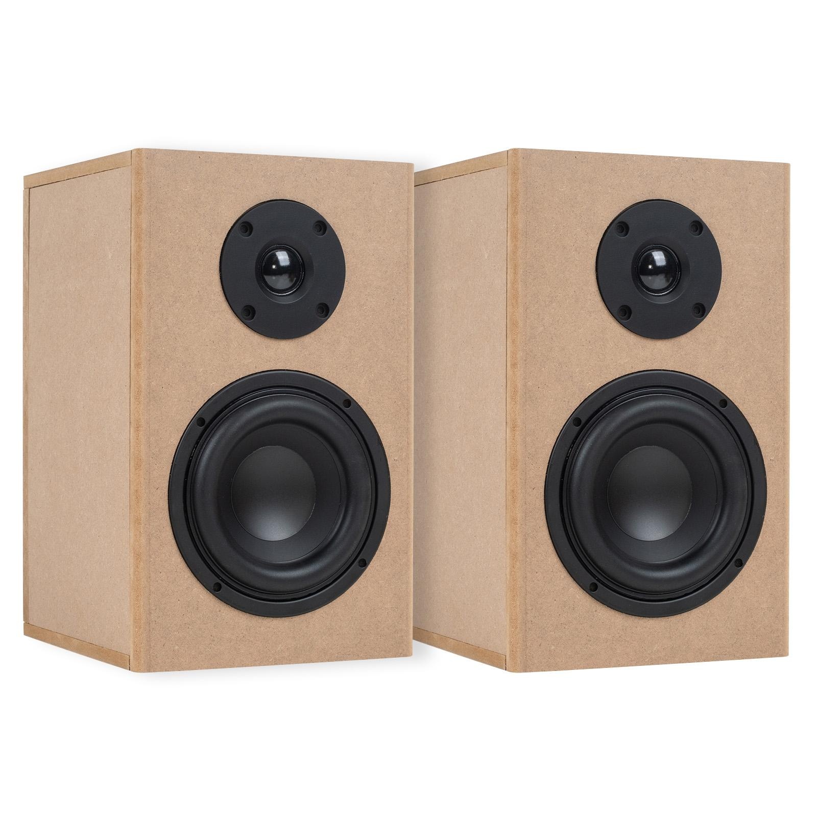 MK KIT Bookshelf Speaker Kit Pair with Knock-Down Cabinets