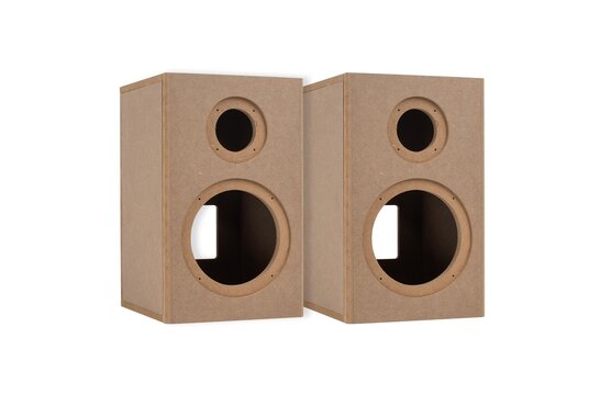 MK KIT Bookshelf Speaker Kit Pair with Knock-Down Cabinets