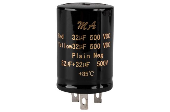 Electrolytic Polarized Multi-Section Can Cap | 32uf + 32uf | 500V