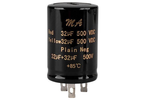 Electrolytic Polarized Cap | 32uf + 32uf | 500V