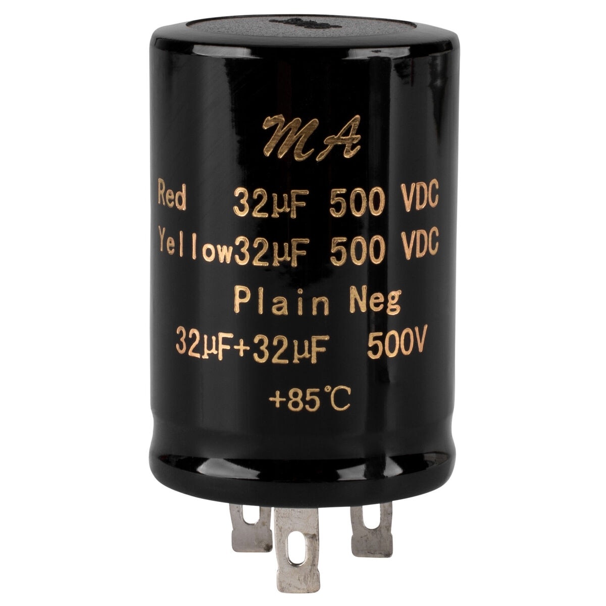 Electrolytic Polarized Multi-Section Can Cap | 32uf + 32uf | 500V