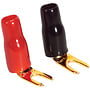 Gold Spades Lug Crimp Terminal Right Angle 8 AWG 2 Pair
