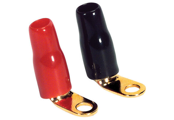 Gold Ring Crimp Terminal 8 AWG 2 pair