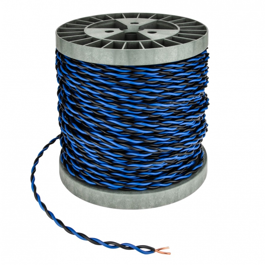 ACW205P-BK/BU Angelique® Copper SolidCore Twisted Pair Wire per meter