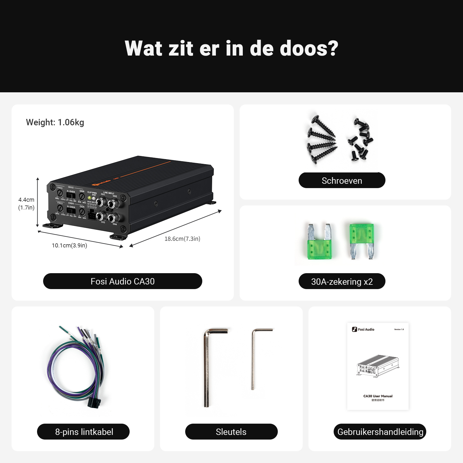 CA30 4-Channel Car Amplifier 4x100W