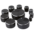 11-Piece Knob set Black 6 mm shaft