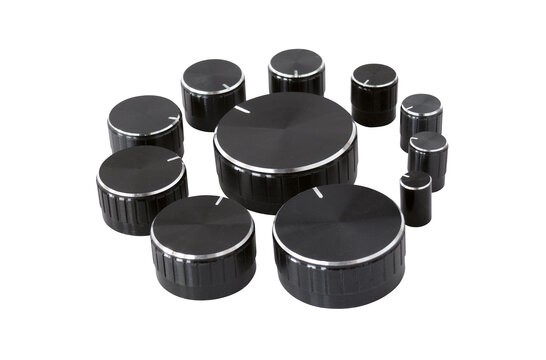 11-Piece Knob set Black 6 mm shaft