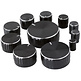 11-Piece Knob set Black 6 mm shaft
