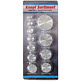 11-Piece Knob set Silver 6 mm shaft