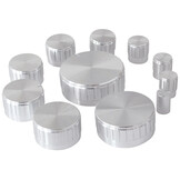11-Piece Knob set Silver 6 mm shaft