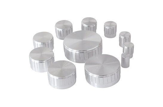 11-Piece Knob set Silver 6 mm shaft