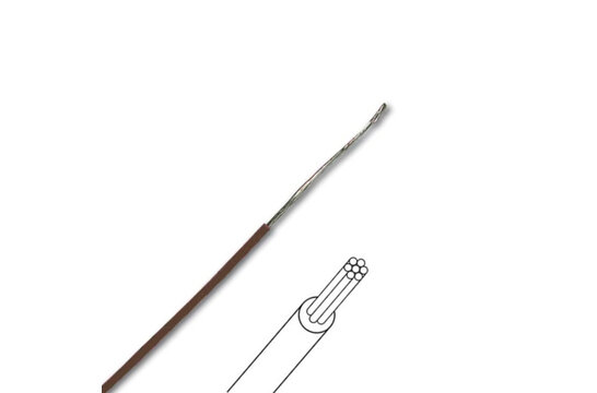 MOWBR Multicore Hook-up Wire Brown per meter