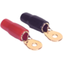 Gold Ring Crimp Terminal 4 AWG 2 Pair