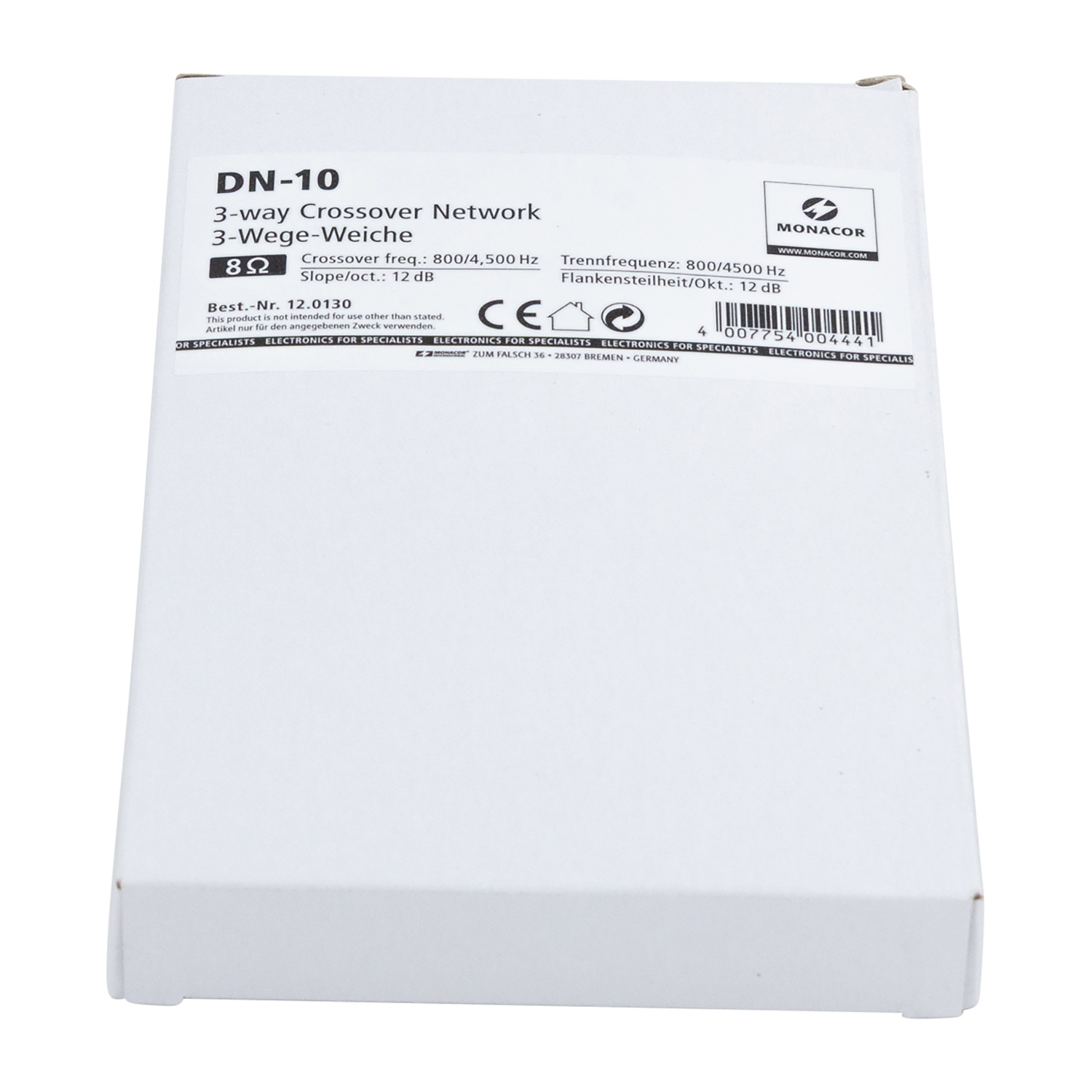 DN-10 3-Wege-Lautsprecher-Frequenzweiche 800/4.500 Hz Montierte Frequenzweich