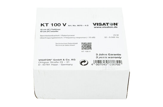 KT 100 V 4" Woofer 4 Ohm