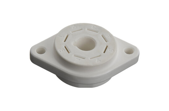 VBASE-166 UX8 8-Pin Valve Base Chassis Mount with Silver-Plated Contacts