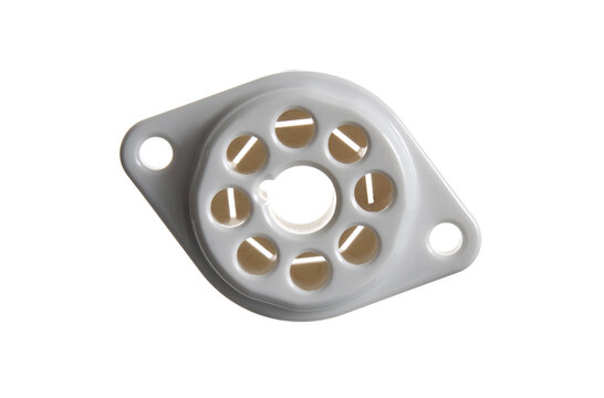 VBASE-166 UX8 8-Pin Valve Base Chassis Mount with Silver-Plated Contacts