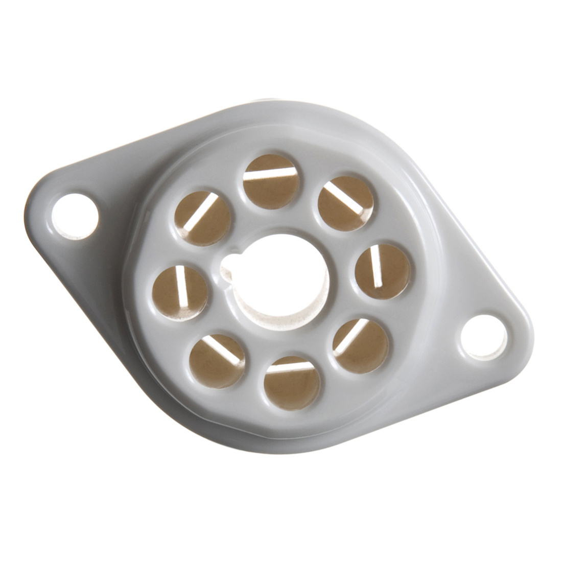 VBASE-166 UX8 8 polige Buisvoet Chassis Mount met Verzilverde Contacten