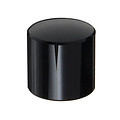 MWK-01-9004 25 mm Brass Knob Shiny Black NA 6 mm Shaft