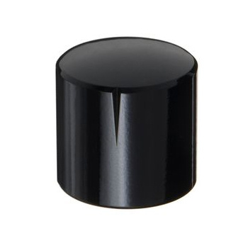 MWK-01-9004 25 mm Brass Knob Shiny Black NA 6 mm Shaft