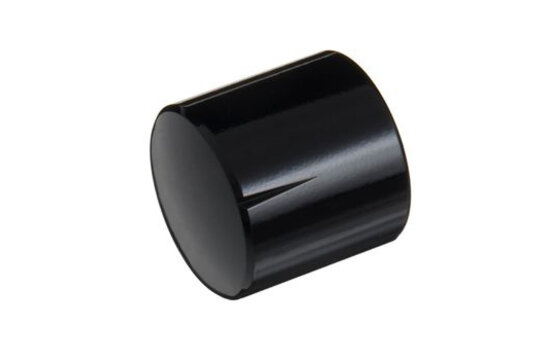 MWK-01-9004 25 mm Brass Knob Shiny Black NA 6 mm Shaft