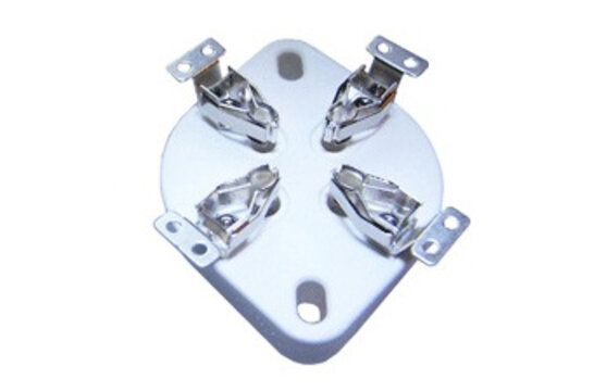 VBASE-171 UX4 4 polige Buisvoet Chassis Mount met Verzilverde Contacten