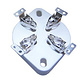 VBASE-171 UX4 4 polige Buisvoet Chassis Mount met Verzilverde Contacten