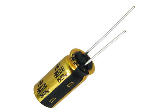 CAP-100-R-220U-25V | 220 µF | 20% | 25 V | Kaisei Electrolytic Capacitor