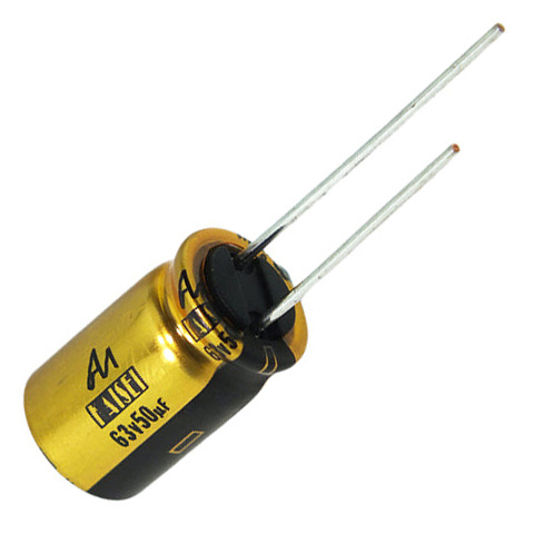 CAP-100-R-50U-63V | 50 µF | 20% | 63 V | Kaisei Electrolytic Condensator