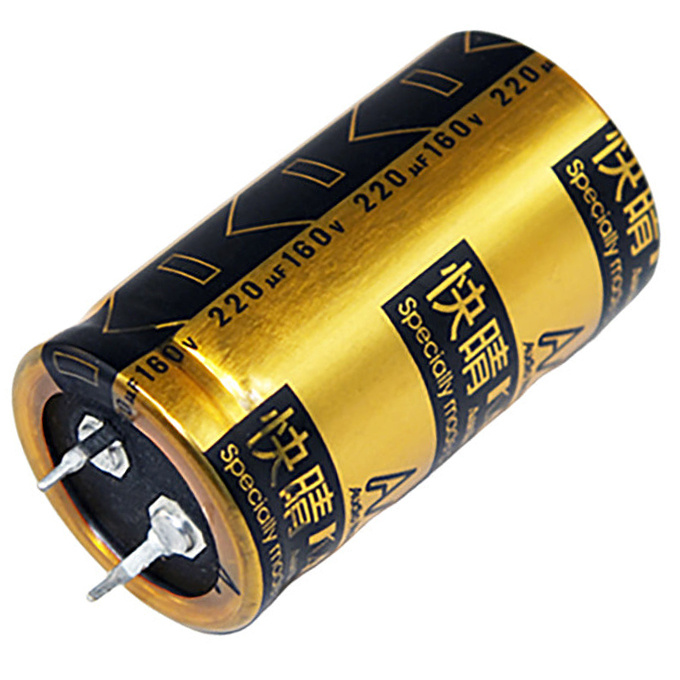 CAP-100-R-220U-160V | 220 µF | 20% | 160 V | Kaisei Electrolytic Condensator