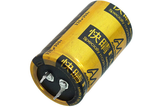 CAP-100-R-220U-350V | 220 µF | 20% | 350 V | Kaisei Electrolytic Kondensator
