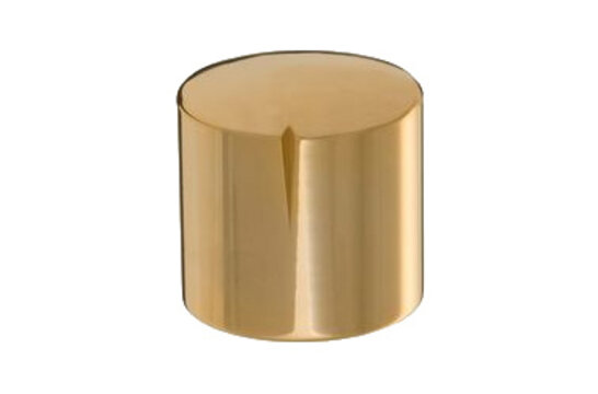 MWK-01-9000 25 mm Brass Knob Shiny Gold Not Alligned 6 mm Shaft