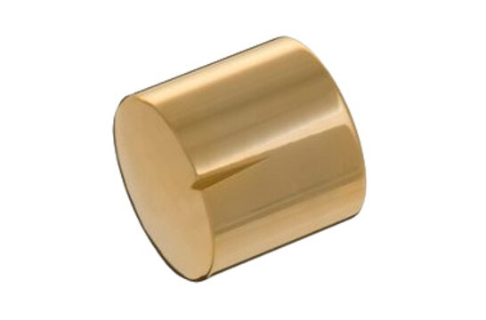 MWK-01-9000 25 mm Brass Knob Shiny Gold Not Alligned 6 mm Shaft