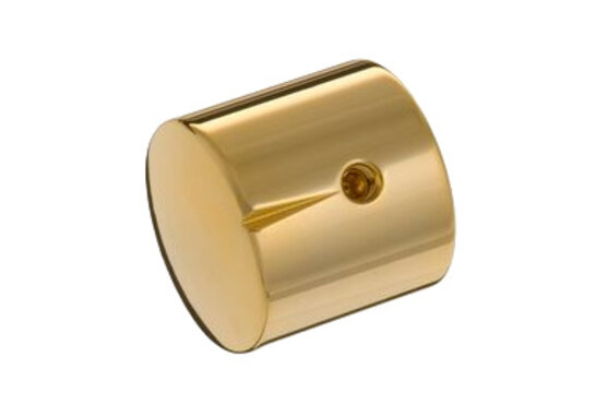 MWK-01-9000-A 25 mm Brass Knob Shiny Gold Alligned 25 6 mm Shaft