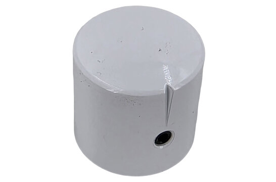 MWK-01-9006-A 25 mm Brass Knob Shiny White Alligned 6 mm Shaft