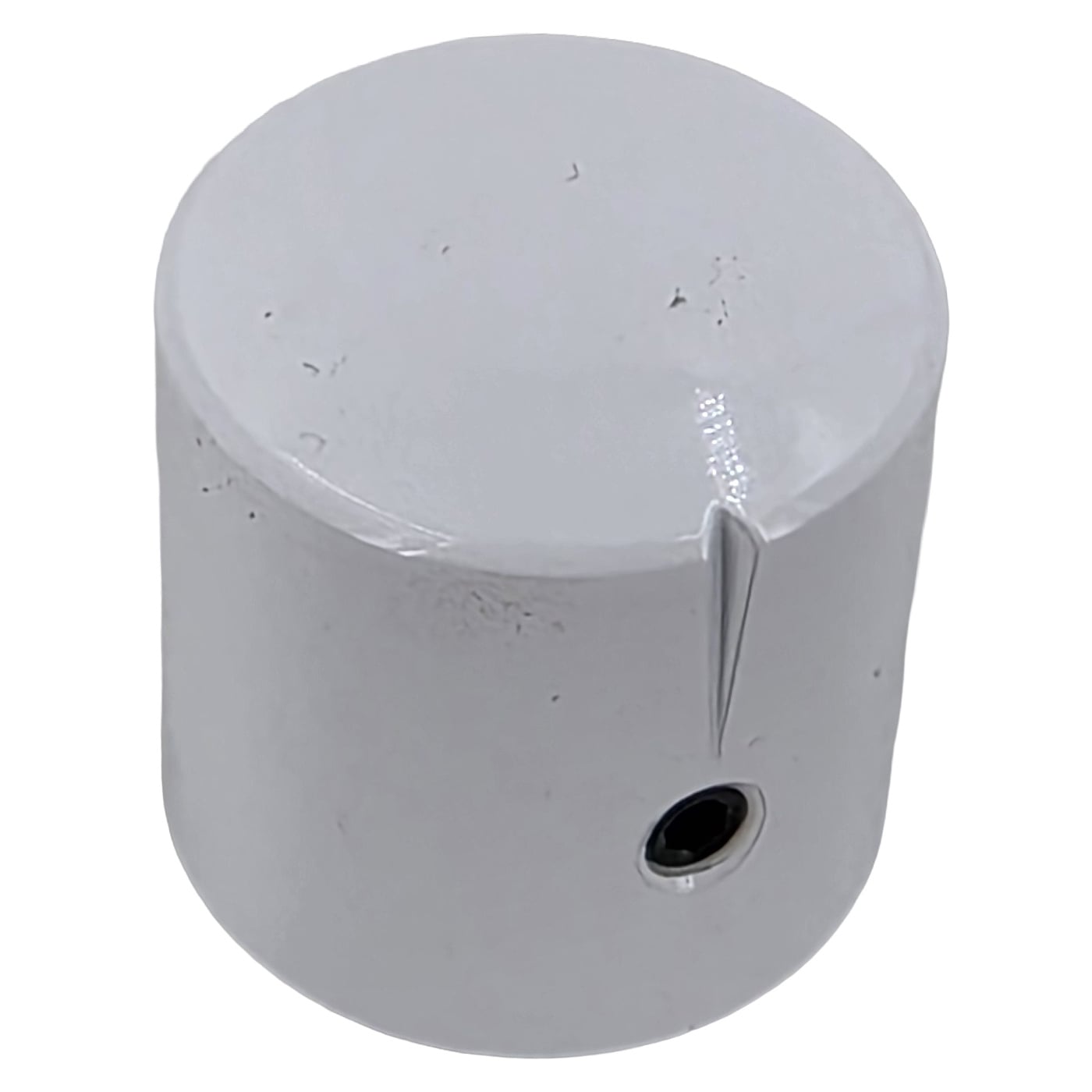 MWK-01-9006-A 25 mm Brass Knob Shiny White Alligned 6 mm Shaft