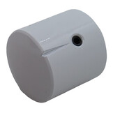 MWK-01-9006-A 25 mm Brass Knob Shiny White Alligned 6 mm Shaft
