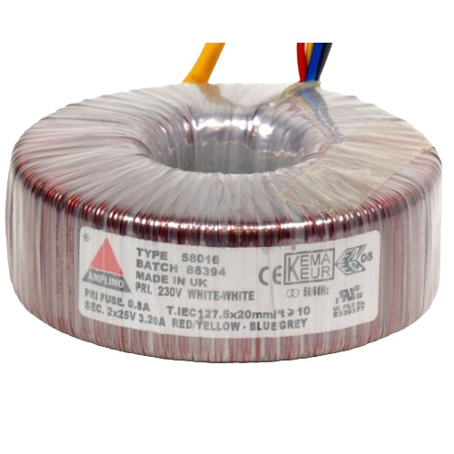58016 160 VA | 2 x 25 V Toroidal Transformer