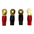 Gold Ring Crimp Terminal 4 AWG 2 Pair