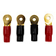 Gold Ring Crimp Terminal 4 AWG 2 Pair