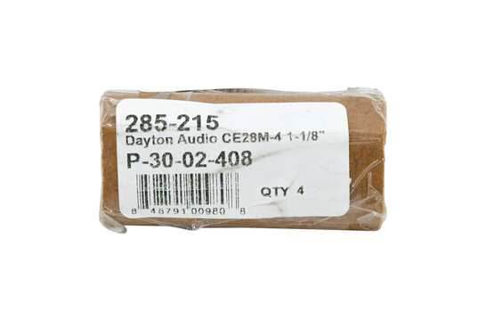 CE Series CE28M-4 1-1/8" Clear Poly Cone Mini Speaker 4 Ohm