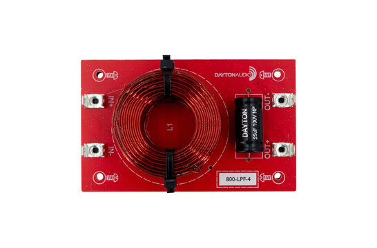 Low Pass Speaker Crossover 12 dB/Octave, 4 Ohm Assembled crossover