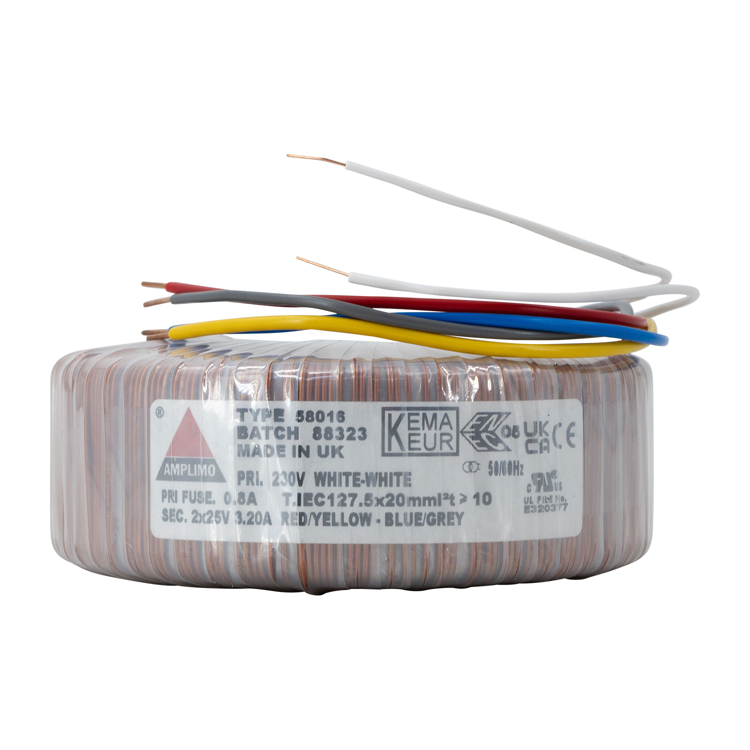58016 160 VA | 2 x 25 V Toroidal Transformer