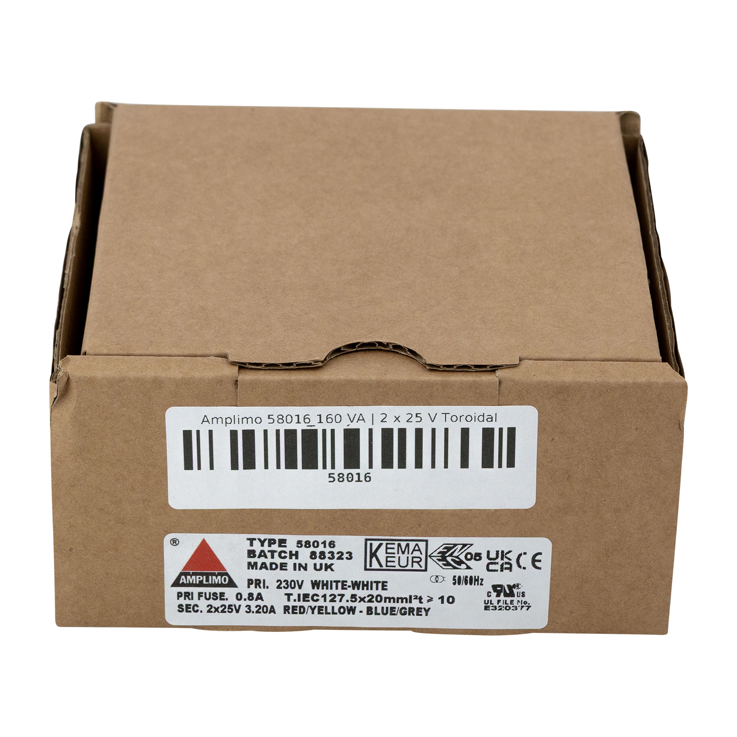 58016 160 VA | 2 x 25 V Ringkerntrafo