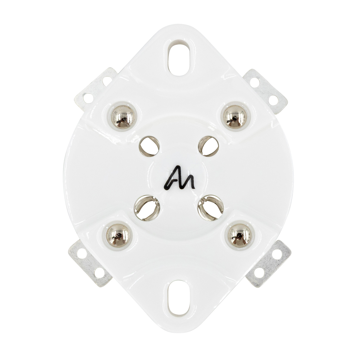 VBASE-171 UX4 4-Pin Valve Base Chassis Mount with Silver-Plated Contacts