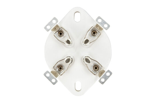 VBASE-171 UX4 4-Pin Valve Base Chassis Mount with Silver-Plated Contacts