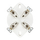 VBASE-171 UX4 4-Pin Valve Base Chassis Mount with Silver-Plated Contacts