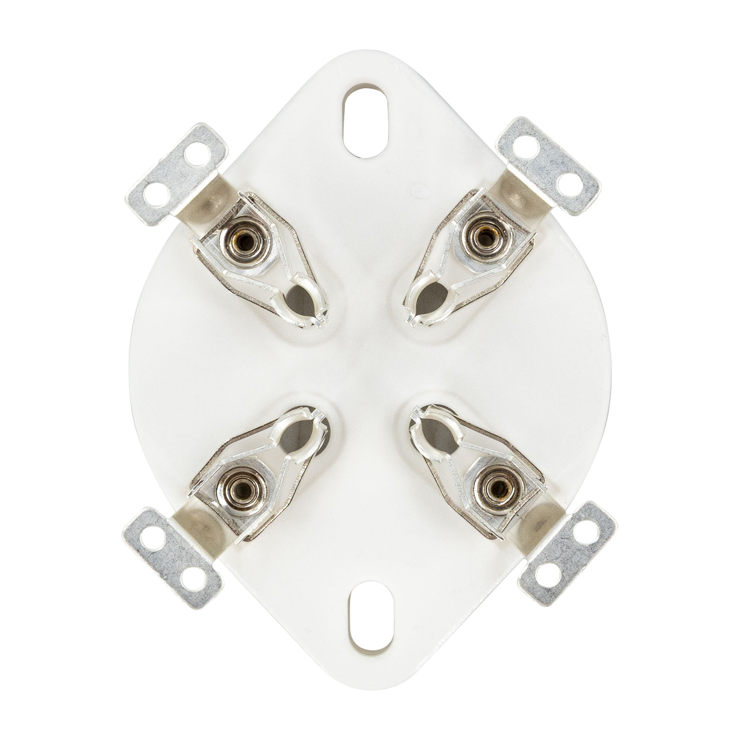 VBASE-171 UX4 4-Pin Valve Base Chassis Mount with Silver-Plated Contacts