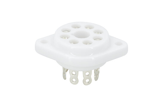 VBASE-166 UX8 8-Pin Valve Base Chassis Mount with Silver-Plated Contacts