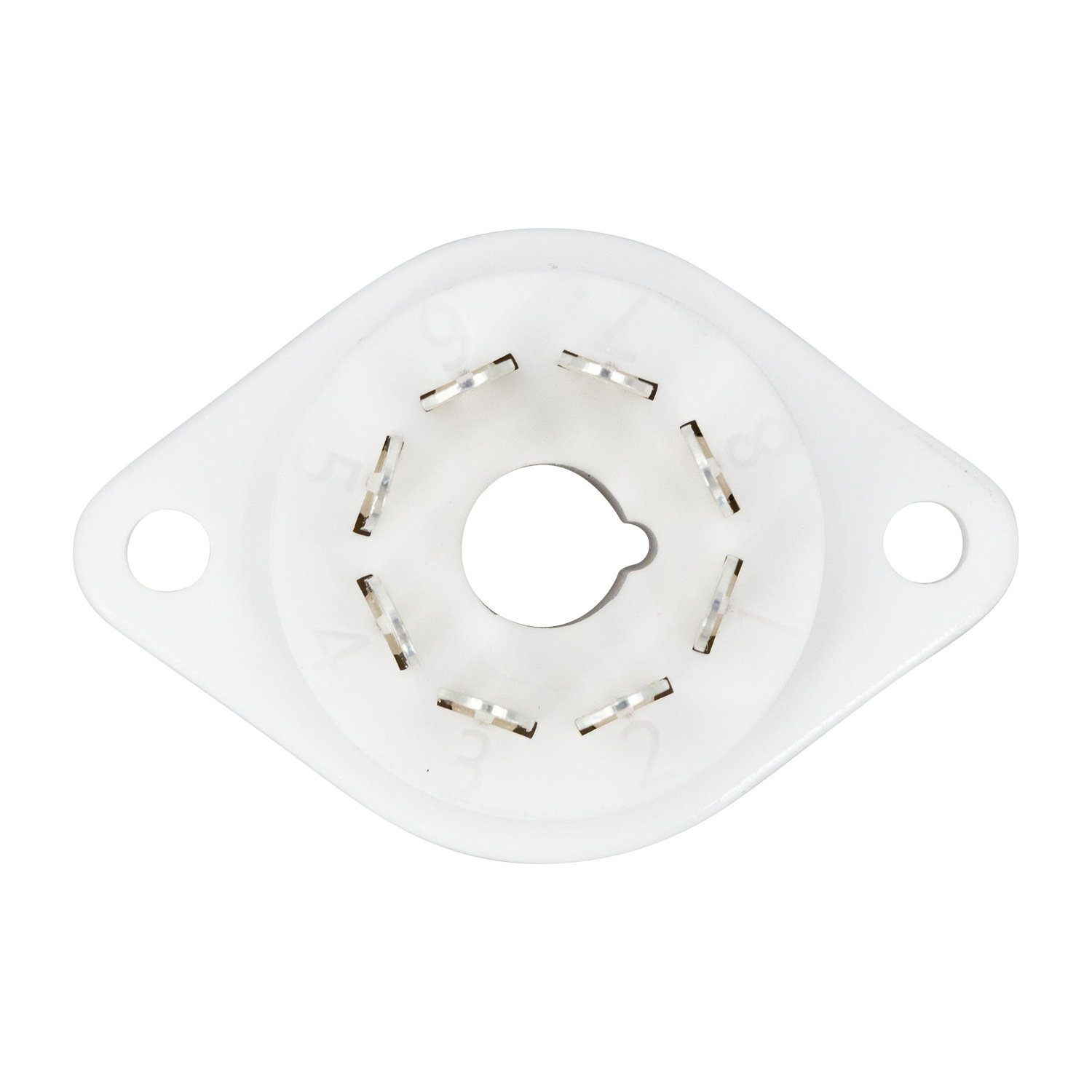 VBASE-166 UX8 8-Pin Valve Base Chassis Mount with Silver-Plated Contacts